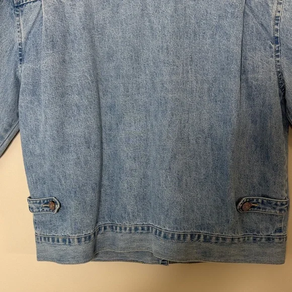 Bill Blass Light Blue Jean Jacket 100% Cotton Size M - Picture 12 of 16